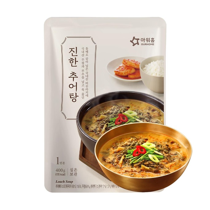 韩国OURHOME 泥鳅汤 400g【营养丰富滋补身体】【微波加热速食汤海鲜汤】