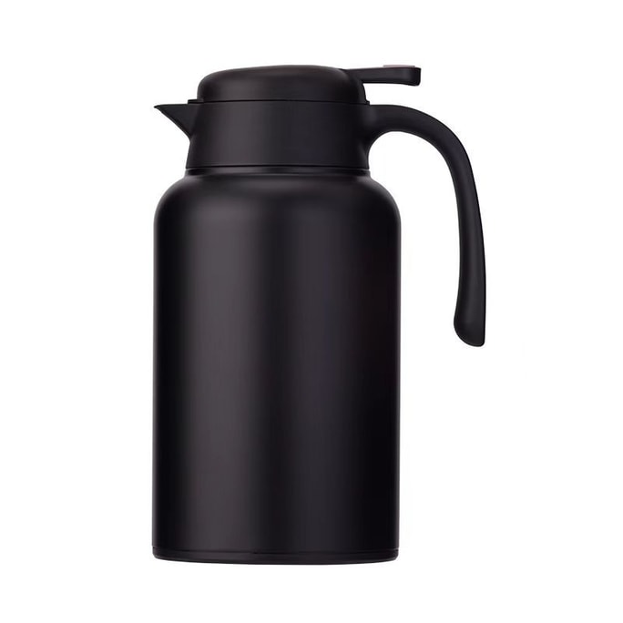Simple large capacity household thermos pot black 2000ML
