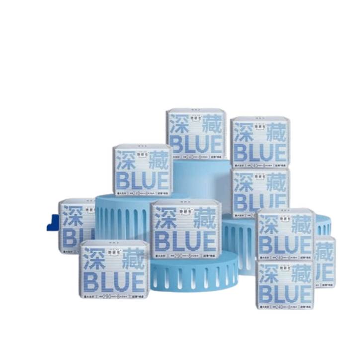 【中国直邮】 她研社 卫生巾深藏BLUE不漏【新品深藏BLUE轻透款】夜用290mm 6片*2包