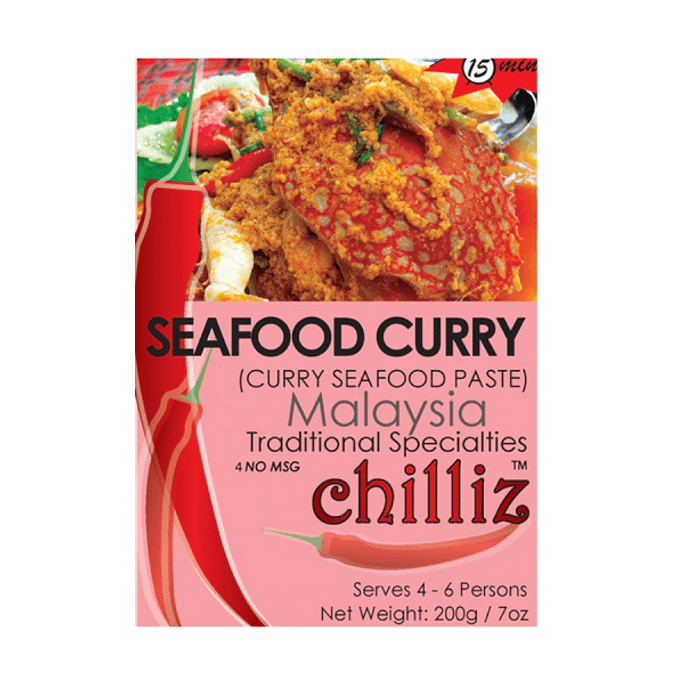【马来西亚直邮】马来西亚 CHILLIZ 海鲜咖喱酱包 200g