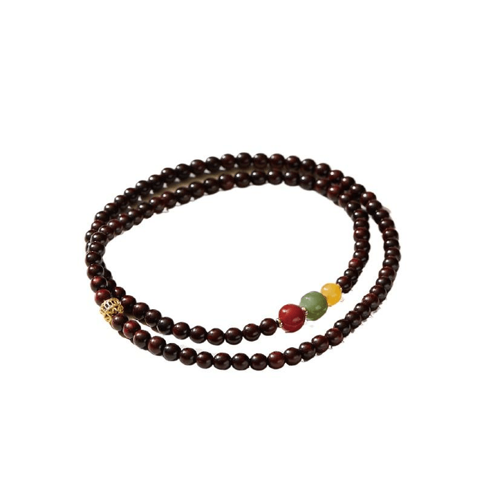 [중국 직배송] 대운하 자단박물관 정품 0.5mm 작은 잎 자단 여성용 중국풍 팔찌/뱅글/불교 염주 *1개