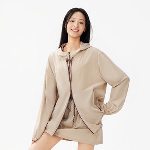 【Extended Length - Colorful Strap Sun Protection | Top】Khaki L (Height: 171-177cm, Weight: 47.5-70kg)