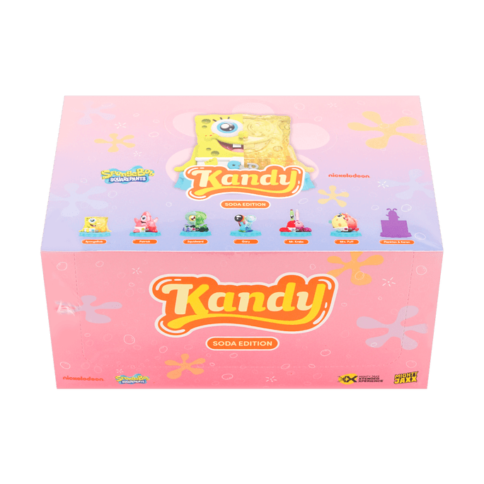 新加坡Might Jaxx Kandy 海绵宝宝糖果系列 苏打派对 盲盒手办 整盒含6个