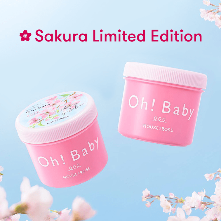 日本HOUSE OF ROSE玫瑰屋 OH!BABY 身体去角质磨砂膏 樱花香味 350g【樱花限定】 7