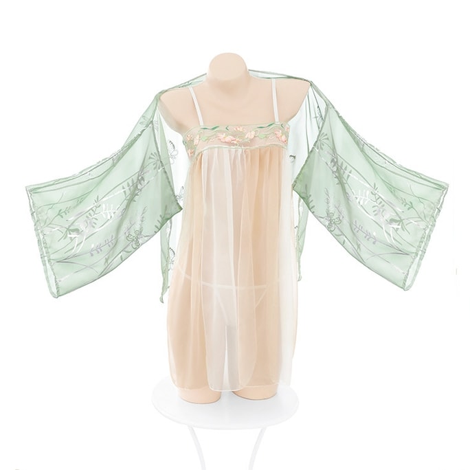 【中國直郵】霏慕 情趣內衣 古風制服 高級漢服 白+米黃+碧色均碼