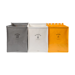 韓國DAILYLIKE 防水布袋 收納整理箱 三件組 小鳥 30×30×43cm