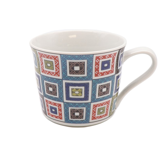 日本手工製作的九谷燒馬克杯(彩磚3.54吋 x 2.91吋)