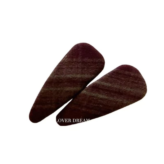  Simple plaid fabric BB clip hair clip sweet retro side clip bangs clip versatile hair accessory 1 pair