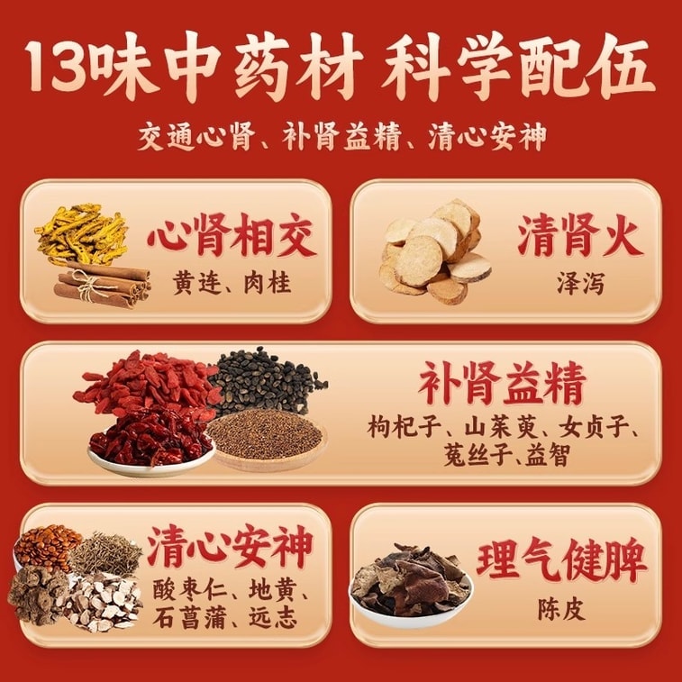 【中國直郵】 方裡 交通心腎膠囊 補腎益精清心安神肝腎陰虛心悸不寧多夢 36粒/盒