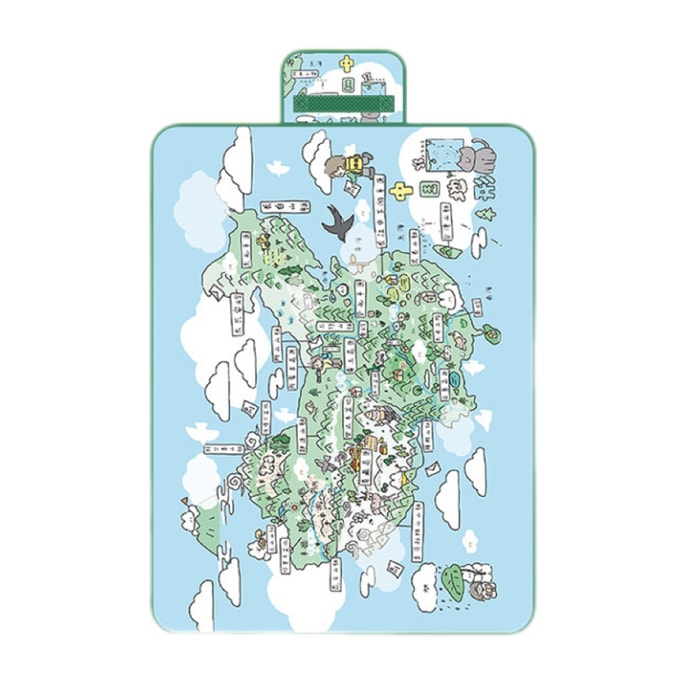 Cartoon Portable Picnic Mat Camping Mat Outdoor Portable - Interesting Mountains and Rivers M (150*200CM) 1 Pc