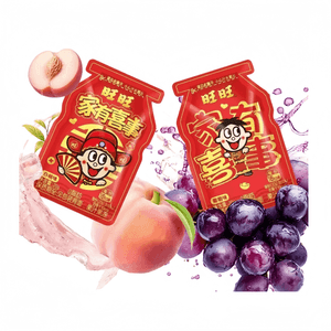 Home Celebration Joy Fruit Juice Jelly, White Peach & Grape Flavors, Konjac Jelly, 20g * 20 Bags