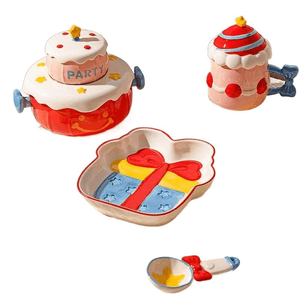 One-Person Meal 4-Item Set Of Tableware As A Gift * 1 Piece