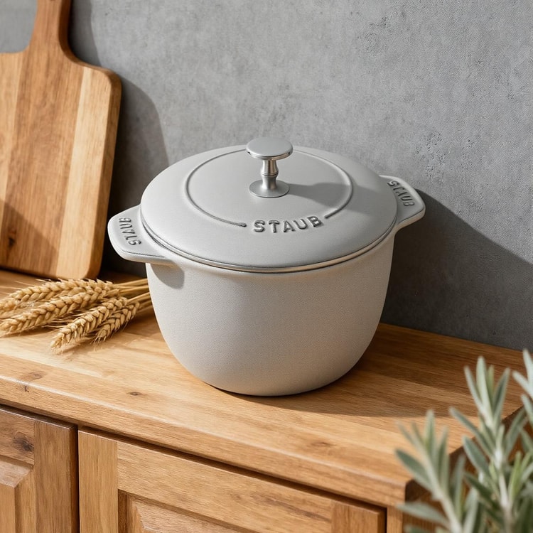 Staub Petite French Oven1.5QT, White - Yami.com