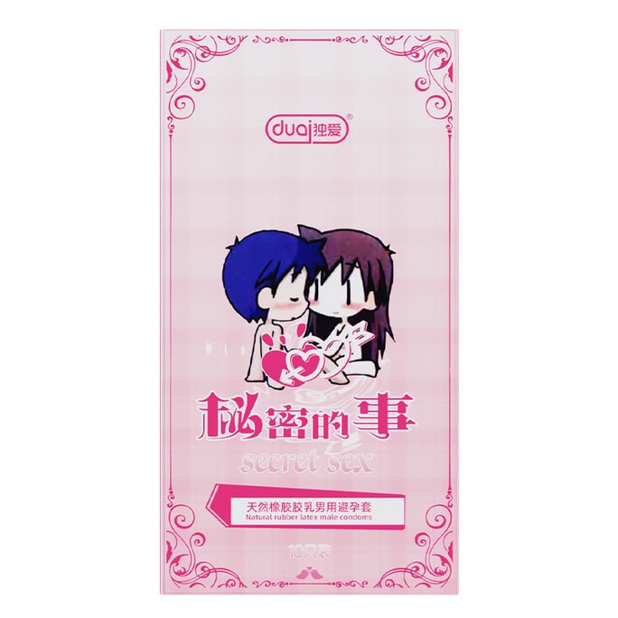 Cartoon Fun Condoms Hyaluronic Acid Ultra-Thin Naked Insertion Condoms Family Planning Products 10pcs/box