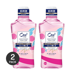 日本SUNSTAR ORA2 皓乐齿 亮白净色漱口水 #蜜桃薄荷 460ml *2【超值装】