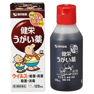 【일본 직배송】 일본 켄에이 제약 시오노기 가글 120ml 구취 제거 구강 청결 살균 소독 성인 아동 사용 가능