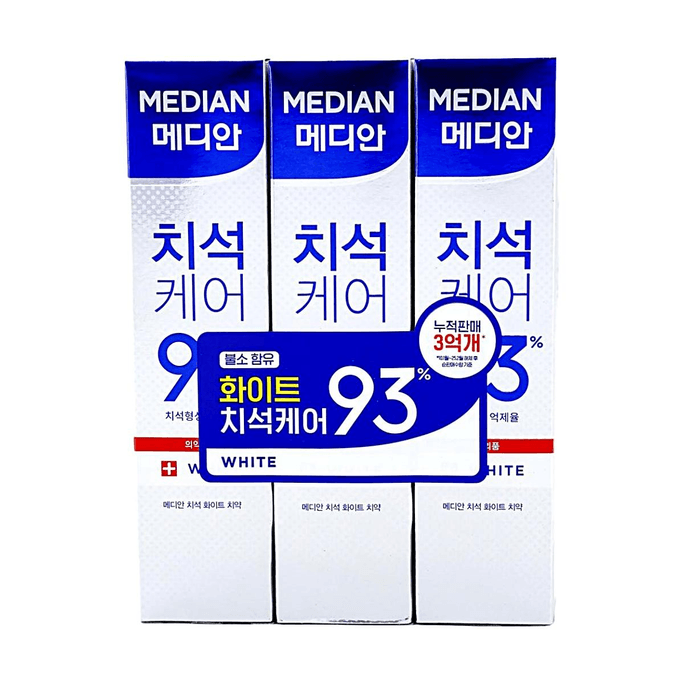 고급 치석 제거 치약, 치아 미백 및 착색 제거, 120g(4.23oz) * 3개입