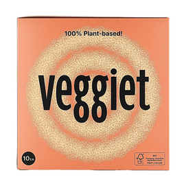 VEGGIET Plant-Based Protein Shake Cacao 1.59 oz*10 Packs Pea and Rice Dual Protein Cacao Powder Chicory Root Fiber