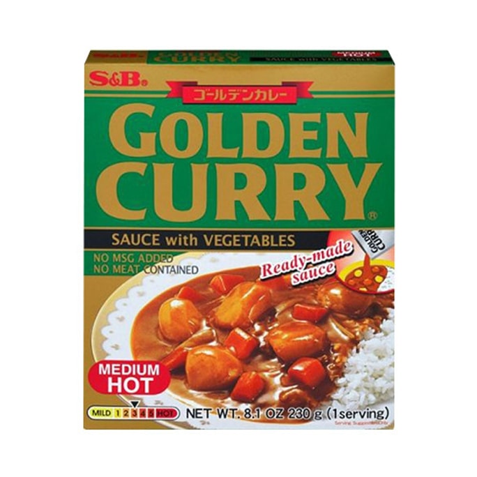 golden curry sauce with vegetables medium hot 230g