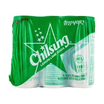 韩国LOTTE乐天 七星 柠檬青柠汽水 250ml*6罐