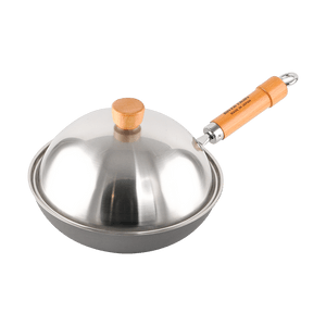 日本RIVER LIGHT极牌 无涂层铁锅家用炒菜锅 元祖炒锅 26cm 日本制