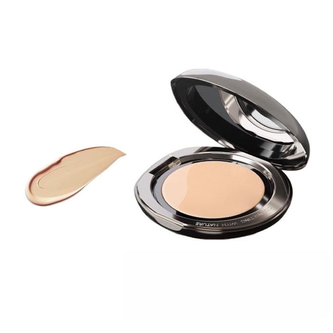 Water Light Powder Base Liquid, Light Concealer, Oil Control, Moisturizing, Bare Makeup Cushion, bb Cream, 24-hour makeup retention, 10g [D02 Natural Color