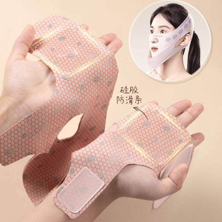 [중국 직배송] 닐리야 얼굴 슬리밍 밴드 스몰 V 페이스 리프트 및 탄력 있는 얼굴, 비인두주름 및 턱밑 처짐 개선 마스크 57cm (4.0으로 업그레이드) 핑크 * 1개 3