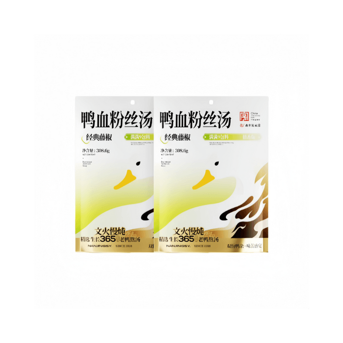 【中国直送】南京特産 鴨血春雨スープ 四川山椒風味 308.6g×1袋