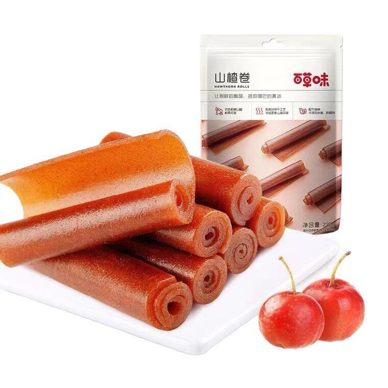 Hawthorn Roll 228g. Old-school fruit leather, Beijing style. Smooth, sweet & tangy. No additives. Nostalgic snack for office or TV time. 6