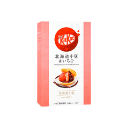 日本名菓 KITKAT地域限定系列 北海道小豆草莓风味巧克力威化 10枚装