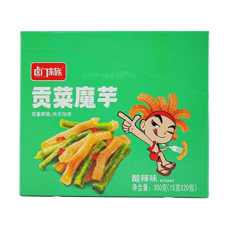 鹵門家族 貢菜蒟蒻 酸辣味15g*20包 一盒裝【雙倍脆爽快樂】【低卡解饞】 7