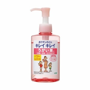 [일본 직배송] 라이온 키즈 구강청결 세정제, 항균 및 구취 제거, 복숭아향, 200ml