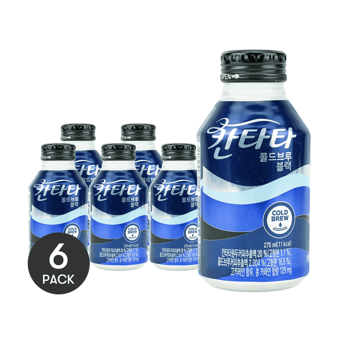 칸타타 오리지널 블렌드 커피 콜드브루 아라비카 커피빈 블랙 275ml