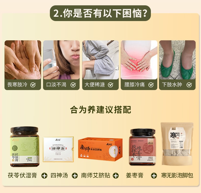 【中国直邮】 合为养 茯苓伏湿膏 茶饮祛五指毛桃山楂清养膏湿冲饮茶 279g/瓶