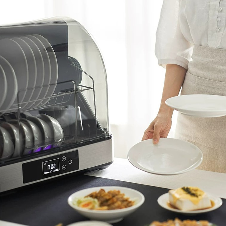 OLAYKS [Endorsed by Li Bingbing & Hou Minghao] 42L White Countertop Sterilizer, 3-in-1 Sanitizing, Drying & Storage for Home Kitchens 12