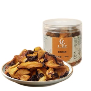 [중국 직송] 열두 개의 빛 후난 특산 들깨 백도 건조 과일, 무첨가, 새콤달콤 바삭한 복숭아 보존식품, 들깨 복숭아 살, 백도, 300g*1병