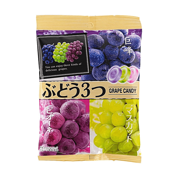 Budo Mittsu 3 Grapes Candy 2.64 oz 【3つのフレーバー】【巨峰マスカットピオーネ】