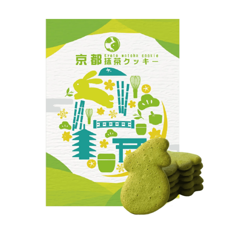 Kyosaga Horakuan Kyoto Matcha Cookie Gift Box,Moon Rabbit Biscuits