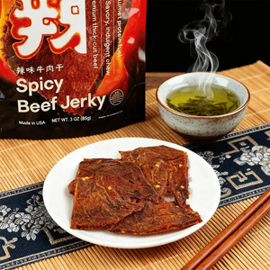 米宝 辣味真牛厚切牛肉干 85g【USDA认证】【100%原切牛肉 浓郁肉香】【低卡高蛋白健康零食】