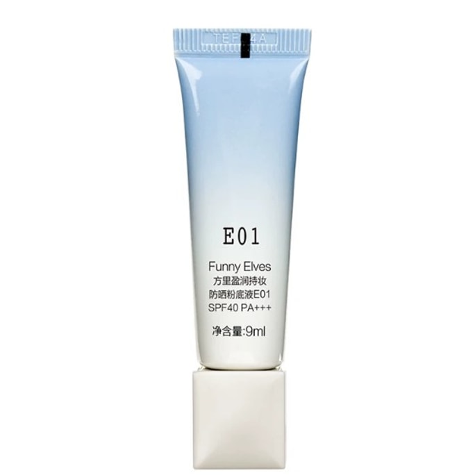 Matte Long-Wearing Sunscreen Foundation Dry Skin Version #E01 Ivory White 9ml—Lightweight Breathable