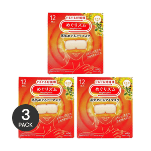 Megrhythm Renewing Steam Warming Eye Mask, 12 Counts*3 #Osmanthus【Value Pack】