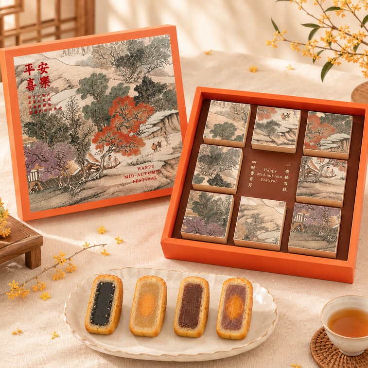 Mooncake Gift Box 80g*8pcs 640g [Clearance Sale - Slightly Imperfect Items at Low Prices] 4