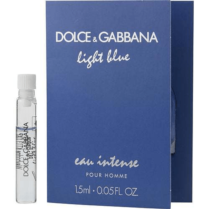 D & G Light Blue Eau Intense Eau De Parfum Vial On Card