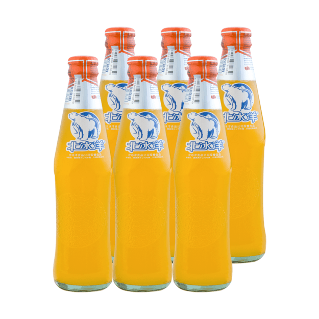 商品详情 - 北冰洋 桔子味汽水 瓶装 248ml * 6瓶装 - image  0