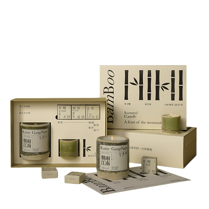 Bamboo Aromatherapy Candle Gift Box 1 pcs