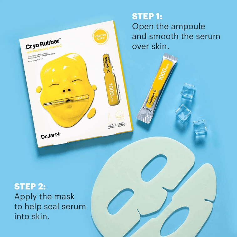 韓國DR.JART+蒂佳婷 娃娃臉美白維C面膜兩曲 安瓶精華+橡膠面膜 1組入 4