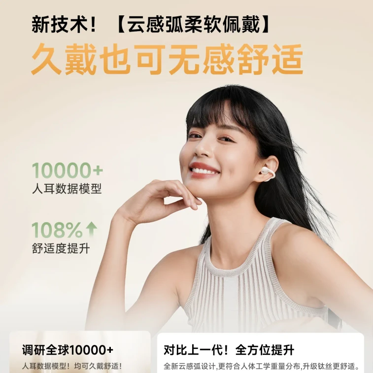 【Hong Kong Direct Mail】 Baseus BC Series Ear Clip Bluetooth Earphones Green 1 Pair IP55 Protection Long Battery Life 3