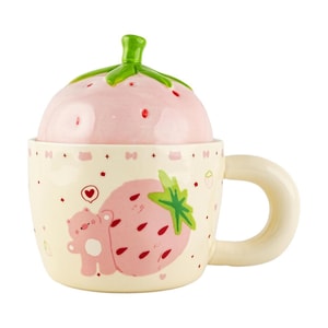 Strawberry Pig/Cup+Pink Lid/Capacity 320ML