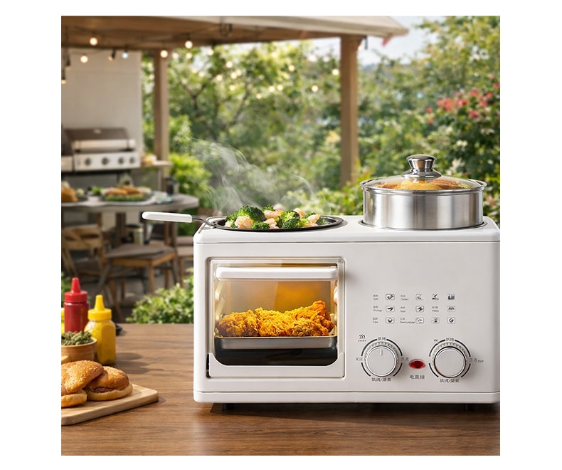 元谷 懶人早餐神器 四合一多功能早餐機 多士爐煎蛋一體