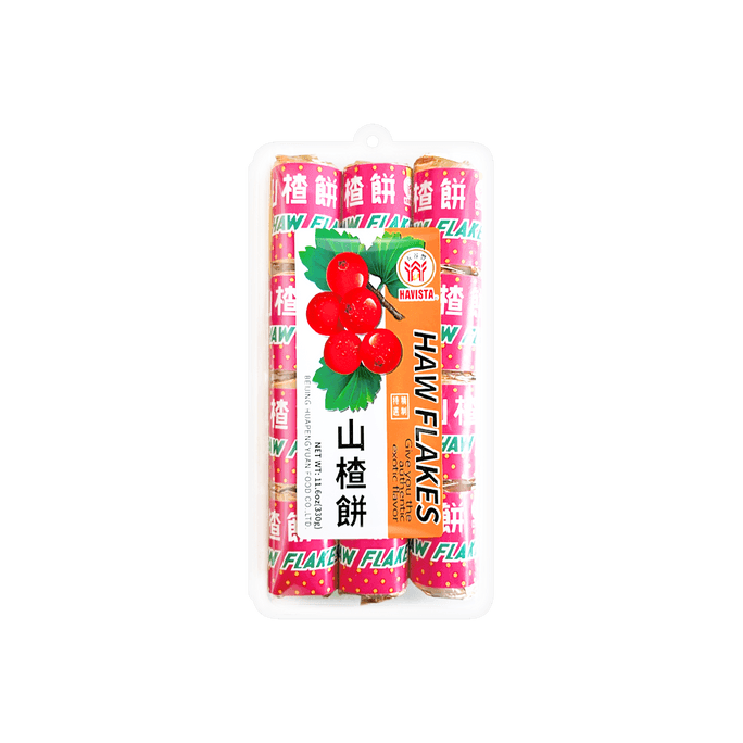 Haw Flakes - Hawthorn Fruit Leather Snack, 11.6oz